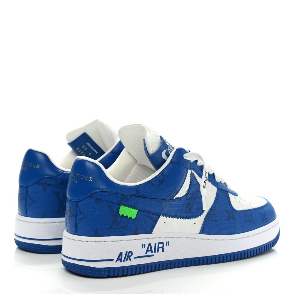 Nike X Louis Vuitton Air Force 1 Monogram Sneakers Men 8 Virgil Abloh 2022 AF1 - Picture 16 of 17